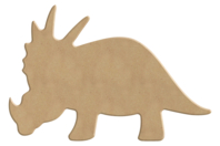 Tricératops en bois à décorer - Animaux en bois - 10doigts.fr
