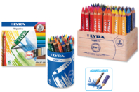 Crayons Lyra 3 en 1 Triple One - Couleur, Cire et aquarellables - Crayons de couleur - 10doigts.fr