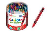 Crayons cire Carioca - tubo de 100 PCS - Crayons cire - 10doigts.fr