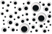 Yeux mobiles noirs à coller - Dimensions au choix - Je découvre les émotions - 10doigts.fr