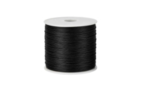 Cordon polyester queue de rat noir Ø 1 mm, 100 m - Cordons queue de rat - 10doigts.fr