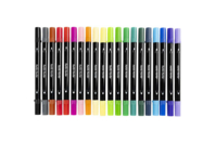 Feutres textiles double pointe - 20 couleurs - Marqueurs textile : customisez vos vêtements et accessoires avec créativité - 10doigts.fr