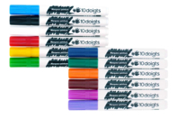Marqueurs peinture - 12 couleurs assorties - Peinture verre et faïence - 10doigts.fr