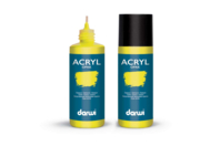 Peinture acrylique mate 80 ml - Jaune - Peinture acrylique mate - 10doigts.fr