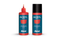 Peinture acrylique mate 80 ml - Rouge - Colorier, Peindre, Dessiner - 10doigts.fr