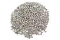 Perles rondes métallisées argentées - 1500 perles - Perles Plastique - 10doigts.fr