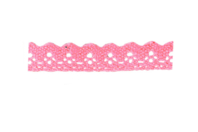 Ruban en dentelle adhésive, rouleau de 1 m - Rose clair - Rubans décoratifs - 10doigts.fr