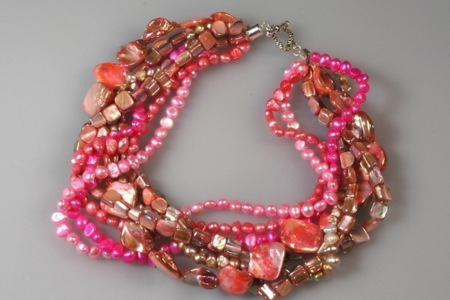 Collier de perles nacrées - Perles, bracelets, colliers - 10doigts.fr