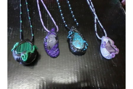 Colllier polymere - Fimo, Cernit - 10doigts.fr