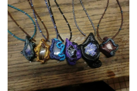 Colllier - Fimo, Cernit - 10doigts.fr