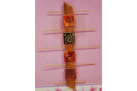 Porte bijoux mural - Déco du bois - 10doigts.fr