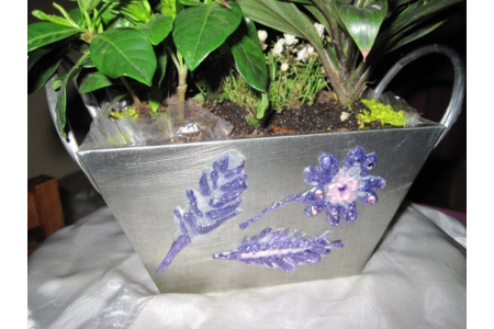 petit pot de fleurs decore - Déco de la table - 10doigts.fr