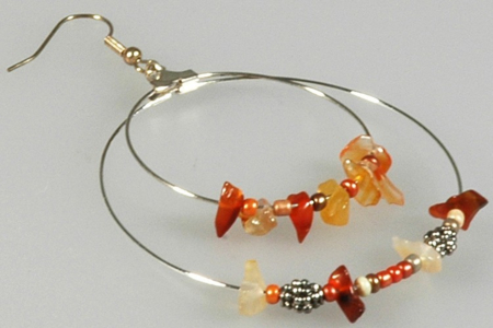 Boucle d'oreille créole - Perles, bracelets, colliers - 10doigts.fr