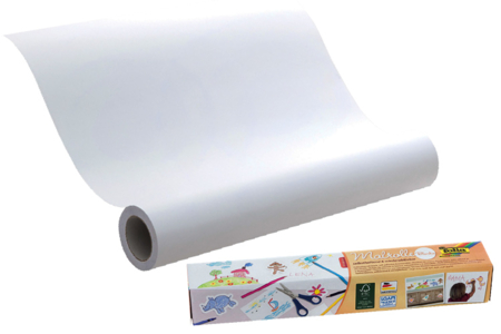 Rouleau de papier adhésif repositionnable blanc - 6 mètres - Supports blancs – 10doigts.fr