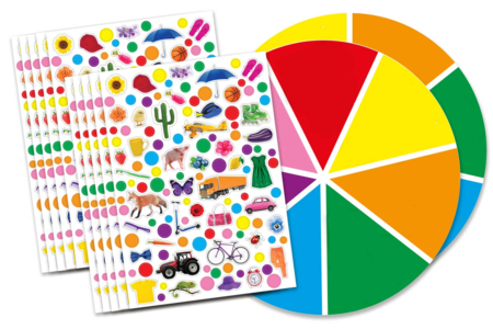 Kit apprentissage gommettes  "J'apprend les couleurs" - Kits éducatifs – 10doigts.fr