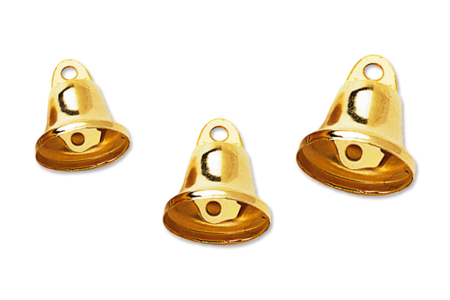 Clochettes métalliques dorées - 30 pcs - Grelots et clochettes – 10doigts.fr