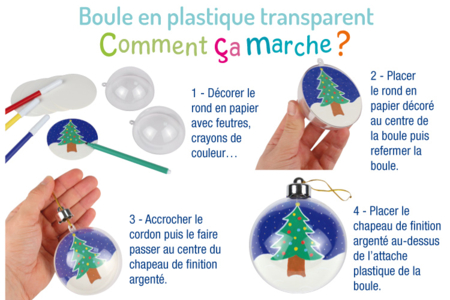 Boule en plastique transparent 3 en 1 - Plastique Transparent – 10doigts.fr