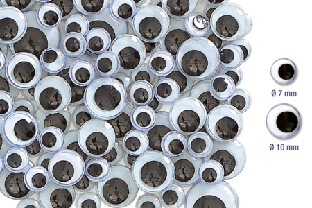 Yeux mobiles autocollants - 10doigts.fr