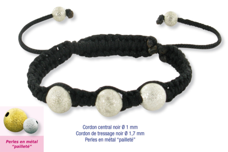 Shamballas... avec des perles en métal pailleté - Tutos Fête des Mères – 10doigts.fr