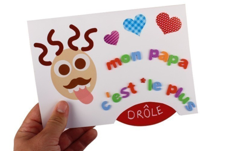 Carte disque mobile - Tutos Fête des Pères – 10doigts.fr