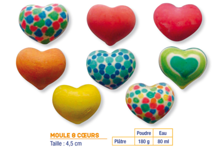 Moule 8 coeurs - Moules – 10doigts.fr
