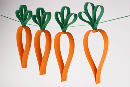 Guirlande de carottes - Tutos Pâques – 10doigts.fr