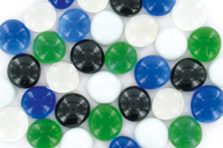 Set d'environ 60 nuggets en verre, couleurs assorties - 10doigts.fr