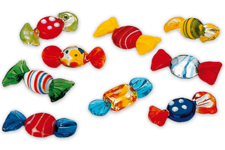 Set de 9 bonbons en verre - 10doigts.fr