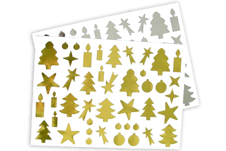 Set de 352 gommettes métallisées Fêtes - 10doigts.fr