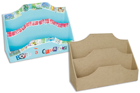 Boïte à courrier en carton papier mâché - 10doigts.fr