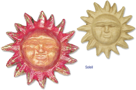 Soleil en carton papier mâché - 10doigts.fr