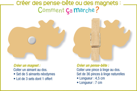 Créer des pense-bête ou des magnets - 10doigts.fr