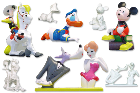Moules personnages de BD en 3D - 10doigts.fr