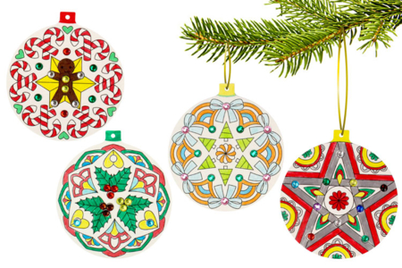 Boules de Noël Mandala - Set de 6 ou 18 pièces - Mandalas – 10doigts.fr