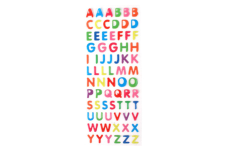 Stickers alphabet en epoxy - Gommettes Alphabet, messages – 10doigts.fr