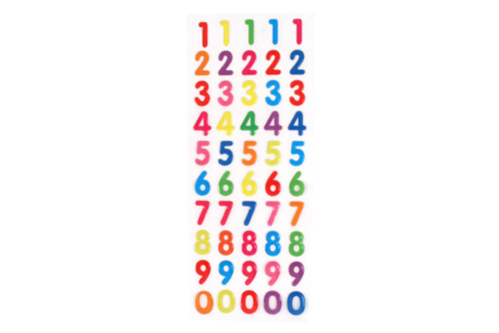 Stickers chiffres en epoxy - Thème Anniversaire – 10doigts.fr