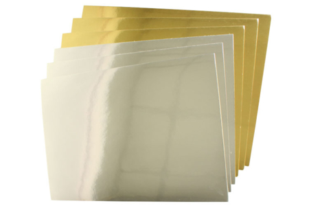 Papier épais miroirs or et argent  - 6 feuilles Format A4 - Papiers épais – 10doigts.fr