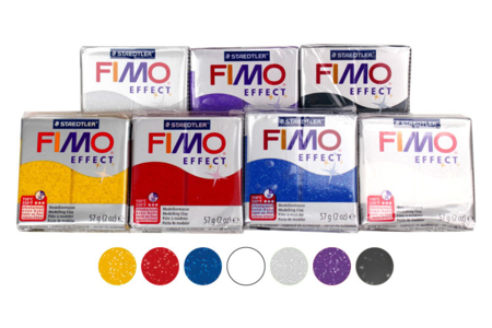 FIMO : Kit de 7 couleurs pailletées + CADEAU - Les kits Fimo – 10doigts.fr