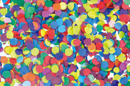 Confettis multicolores - 300 gr - Ballons, guirlandes, serpentins – 10doigts.fr