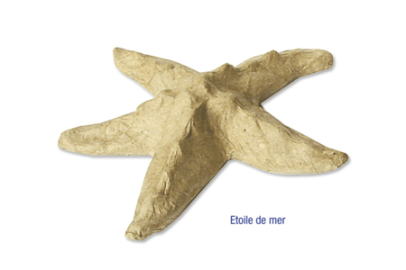 Etoile de mer en carton papier mâché - 10doigts.fr