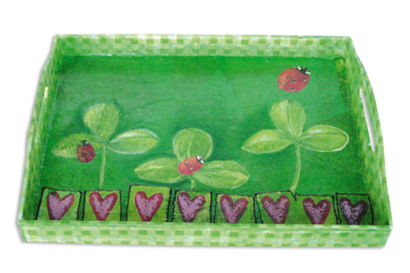 Plateaux en carton papier mâché - 10doigts.fr