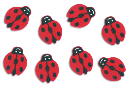 Set de coccinelles, en bois décoré - 10doigts.fr