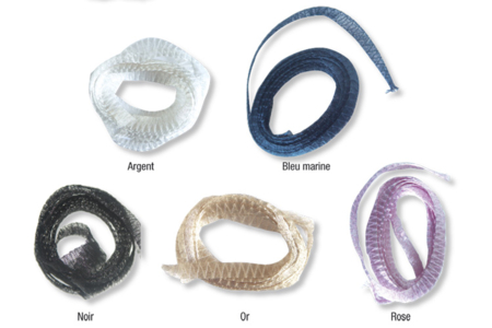 Ruban tubulaire en organza de métal - 10doigts.fr