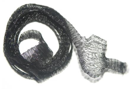 Ruban tubulaire en organza de métal - 10doigts.fr
