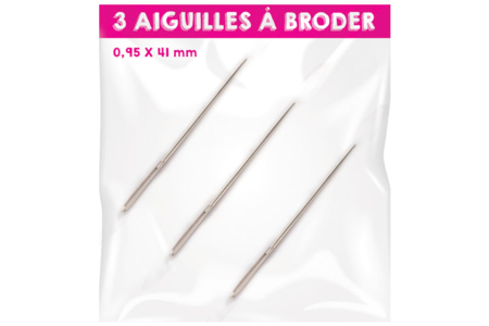 Aiguilles pour broderie - Lot de 3 - Aiguilles pour couture et broderie – 10doigts.fr