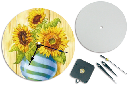 Kit horloge ronde en verre - 10doigts.fr