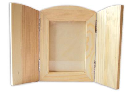 Cadre pliable en bois avec vitre - Cadres photos en bois – 10doigts.fr