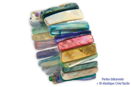 Perles batonnet en nacre - 10doigts.fr