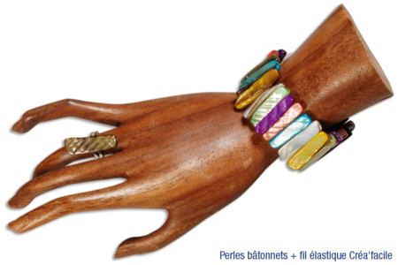 Perles batonnet en nacre - 10doigts.fr