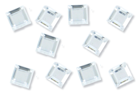 Set de 10 strass cristal carrés - 10doigts.fr